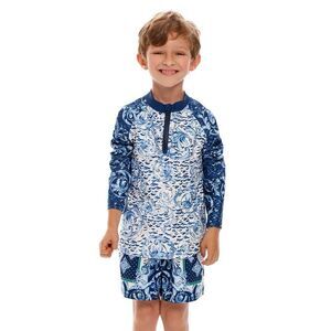 Agua Bendita Kids Unisex Rash guard Swim Top - size 8